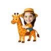 Custom Giraffe Safari Golden Spotted Giraffe Face Cutout – Original Custom Giraffe Safari Golden Spotted Giraffe Face Cutout design preview