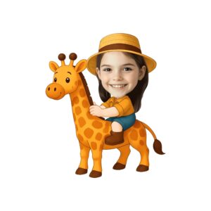 Custom Giraffe Safari Golden Spotted Giraffe Face Cutout – Original Custom Giraffe Safari Golden Spotted Giraffe Face Cutout design preview