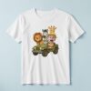 Custom Safari Jeep Driver with Wild Animals Face Cutout – T-shirt Custom Safari Jeep Driver with Wild Animals Face Cutout shown on a T-shirt mockup