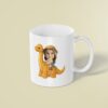 Custom Rider on a Spotted Long-Neck Dinosaur Face Cutout – Mug Custom Rider on a Spotted Long-Neck Dinosaur Face Cutout shown on a mug mockup