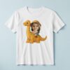 Custom Rider on a Spotted Long-Neck Dinosaur Face Cutout – T-shirt Custom Rider on a Spotted Long-Neck Dinosaur Face Cutout shown on a T-shirt mockup