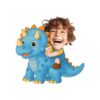 Custom Rider on a Blue Horned Dinosaur Face Cutout – Original Custom Rider on a Blue Horned Dinosaur Face Cutout design preview