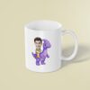 Custom Rider on a Purple Long-Neck Dinosaur Face Cutout – Mug Custom Rider on a Purple Long-Neck Dinosaur Face Cutout shown on a mug mockup