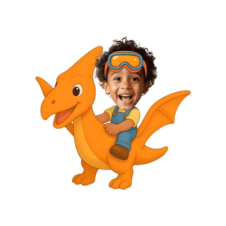 Custom Aviator Riding a Flying Pterosaur Face Cutout – Original Custom Aviator Riding a Flying Pterosaur Face Cutout design preview