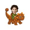 Custom Rider on an Armored Club-Tail Dinosaur Face Cutout – Original Custom Rider on an Armored Club-Tail Dinosaur Face Cutout design preview