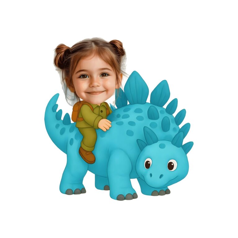 Custom Rider on a Turquoise Plated Dinosaur Face Cutout – Original Custom Rider on a Turquoise Plated Dinosaur Face Cutout design preview