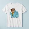 Custom Rider on a Turquoise Plated Dinosaur Face Cutout – T-shirt Custom Rider on a Turquoise Plated Dinosaur Face Cutout shown on a T-shirt mockup