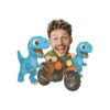 Custom Motorcycle Rider with Two Dinosaurs Face Cutout – Original Custom Motorcycle Rider with Two Dinosaurs Face Cutout design preview