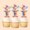 Custom Balloon-Themed Circus Clown Face Cutout – Cupcake Topper Custom Balloon-Themed Circus Clown Face Cutout shown on a cupcake topper mockup
