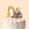 Custom Excavator Operator Light Shirt Face Cutout – Cake Topper Custom Excavator Operator Light Shirt Face Cutout shown on a cake topper mockup