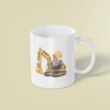 Custom Excavator Operator Light Shirt Face Cutout – Mug Custom Excavator Operator Light Shirt Face Cutout shown on a mug mockup