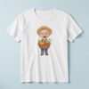 Custom Farmer Carrying Vegetables Face Cutout – T-shirt Custom Farmer Carrying Vegetables Face Cutout shown on a T-shirt mockup