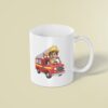 Custom Firefighter Driving a Ladder Truck Face Cutout – Mug Custom Firefighter Driving a Ladder Truck Face Cutout shown on a mug mockup