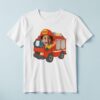 Custom Firefighter Red Helmet Labeled Fire Face Cutout – T-shirt Custom Firefighter Red Helmet Labeled Fire Face Cutout shown on a T-shirt mockup