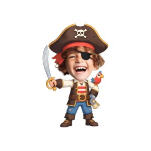 Custom Pirate Captain with Sword and Parrot Face Cutout – Original Custom Pirate Captain with Sword and Parrot Face Cutout design preview