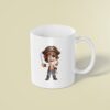 Custom Pirate Captain with Sword and Parrot Face Cutout – Mug Custom Pirate Captain with Sword and Parrot Face Cutout shown on a mug mockup