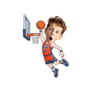 Custom USA Number 0 Basketball Dunker Face Cutout – Original Custom USA Number 0 Basketball Dunker Face Cutout design preview