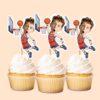 Custom USA Number 0 Basketball Dunker Face Cutout – Cupcake Topper Custom USA Number 0 Basketball Dunker Face Cutout shown on a cupcake topper mockup