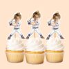 Custom Baseball Batter at the Plate Face Cutout – Cupcake Topper Custom Baseball Batter at the Plate Face Cutout shown on a cupcake topper mockup