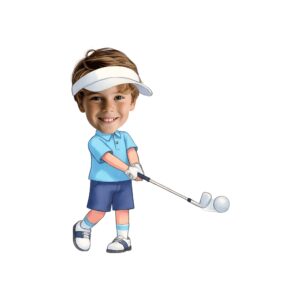 Custom Golfer Addressing the Ball Face Cutout – Original Custom Golfer Addressing the Ball Face Cutout design preview