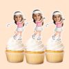 Custom Golfer in a Backswing White Visor Face Cutout – Cupcake Topper Custom Golfer in a Backswing White Visor Face Cutout shown on a cupcake topper mockup