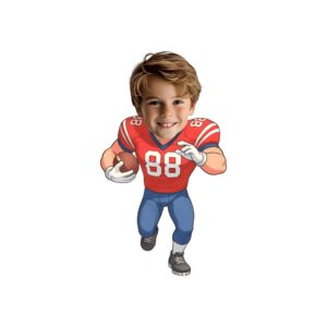 Custom Red Number 88 Football Runner Face Cutout – Original Custom Red Number 88 Football Runner Face Cutout design preview