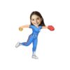 Custom Blue-Uniform Softball Pitcher Face Cutout – Original Custom Blue-Uniform Softball Pitcher Face Cutout design preview