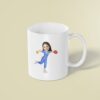 Custom Blue-Uniform Softball Pitcher Face Cutout – Mug Custom Blue-Uniform Softball Pitcher Face Cutout shown on a mug mockup