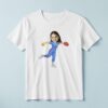 Custom Blue-Uniform Softball Pitcher Face Cutout – T-shirt Custom Blue-Uniform Softball Pitcher Face Cutout shown on a T-shirt mockup