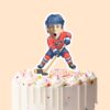 Custom USA Ice Hockey Skater Face Cutout – Cake Topper Custom USA Ice Hockey Skater Face Cutout shown on a cake topper mockup