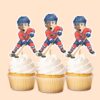 Custom USA Ice Hockey Skater Face Cutout – Cupcake Topper Custom USA Ice Hockey Skater Face Cutout shown on a cupcake topper mockup