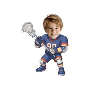 Custom Number 90 Lacrosse Player Face Cutout – Original Custom Number 90 Lacrosse Player Face Cutout design preview