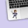 Custom Number 90 Lacrosse Player Face Cutout – Sticker Custom Number 90 Lacrosse Player Face Cutout shown on a sticker mockup