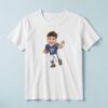 Custom Navy Number 77 Football Runner Face Cutout – T-shirt Custom Navy Number 77 Football Runner Face Cutout shown on a T-shirt mockup