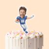 Custom Blue Number 88 Football Runner Face Cutout – Cake Topper Custom Blue Number 88 Football Runner Face Cutout shown on a cake topper mockup
