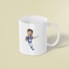Custom Blue Number 88 Football Runner Face Cutout – Mug Custom Blue Number 88 Football Runner Face Cutout shown on a mug mockup