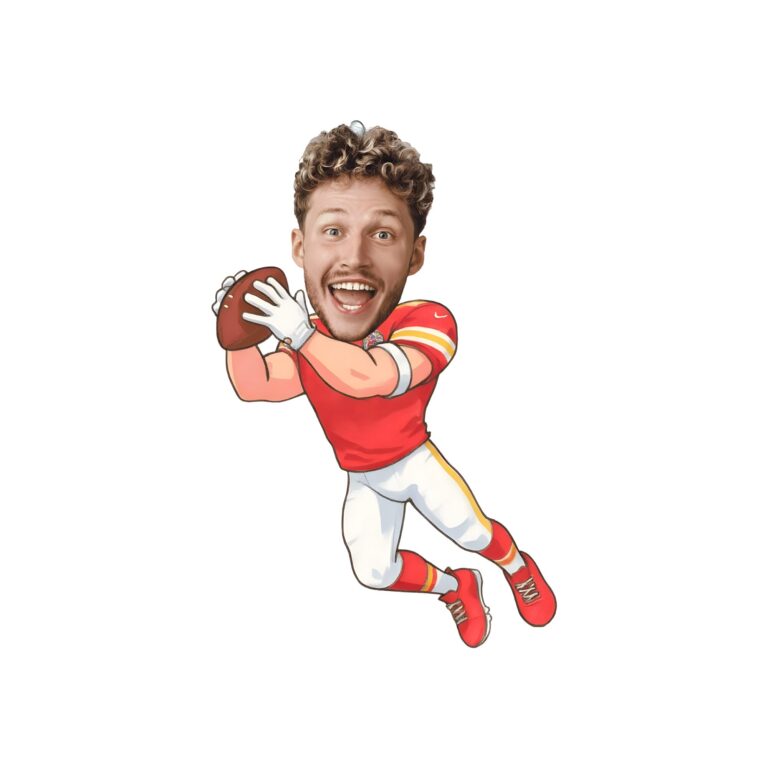 Custom Red-Uniform Airborne Receiver Face Cutout – Original Custom Red-Uniform Airborne Receiver Face Cutout design preview