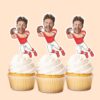 Custom Red-Uniform Airborne Receiver Face Cutout – Cupcake Topper Custom Red-Uniform Airborne Receiver Face Cutout shown on a cupcake topper mockup