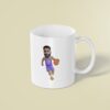 Custom Purple Number 24 Basketball Dribbler Face Cutout – Mug Custom Purple Number 24 Basketball Dribbler Face Cutout shown on a mug mockup