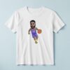Custom Purple Number 24 Basketball Dribbler Face Cutout – T-shirt Custom Purple Number 24 Basketball Dribbler Face Cutout shown on a T-shirt mockup