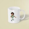 Custom Green Number 10 Football Runner Face Cutout – Mug Custom Green Number 10 Football Runner Face Cutout shown on a mug mockup