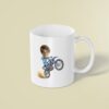 Custom Motocross Rider Doing a Wheelie Face Cutout – Mug Custom Motocross Rider Doing a Wheelie Face Cutout shown on a mug mockup