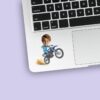 Custom Motocross Rider Doing a Wheelie Face Cutout – Sticker Custom Motocross Rider Doing a Wheelie Face Cutout shown on a sticker mockup