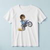 Custom Motocross Rider Doing a Wheelie Face Cutout – T-shirt Custom Motocross Rider Doing a Wheelie Face Cutout shown on a T-shirt mockup
