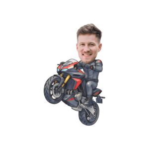 Custom Sport Motorcycle Stunt Rider Face Cutout – Original Custom Sport Motorcycle Stunt Rider Face Cutout design preview