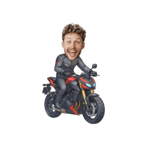 Custom Sport Motorcycle Rider Face Cutout – Original Custom Sport Motorcycle Rider Face Cutout design preview