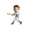 Custom Baseball Batter Making Contact Face Cutout – Original Custom Baseball Batter Making Contact Face Cutout design preview