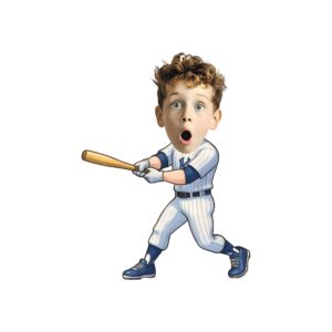 Custom Baseball Batter Making Contact Face Cutout – Original Custom Baseball Batter Making Contact Face Cutout design preview