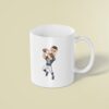 Custom Navy Number 18 Football Receiver Face Cutout – Mug Custom Navy Number 18 Football Receiver Face Cutout shown on a mug mockup