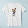 Custom Navy Number 18 Football Receiver Face Cutout – T-shirt Custom Navy Number 18 Football Receiver Face Cutout shown on a T-shirt mockup